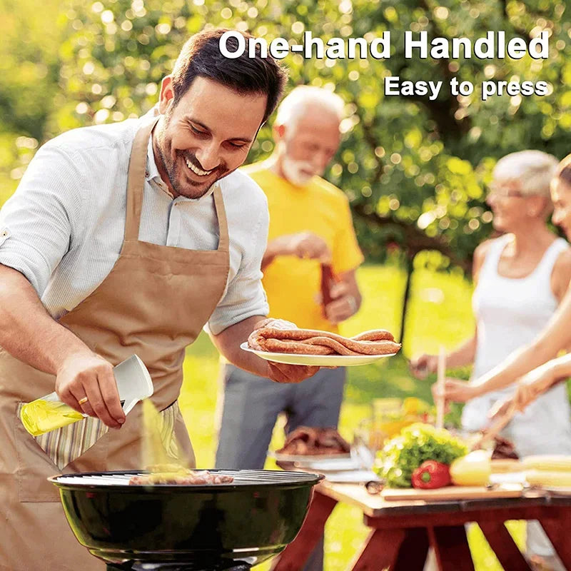 200/300/500mlOil Spray Plastic Household Kitchen Oil Spray Bottle Or Oil Brush Nebulizing Mist Filling Cooking Dual Use BBQ