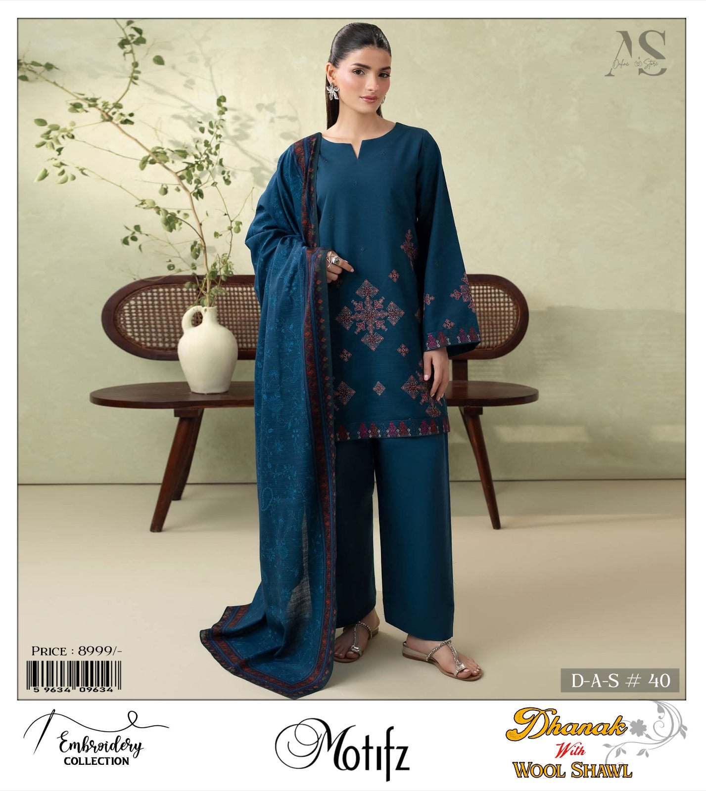 Winter collection  🧶 3pc collection Brand -    MOTIFZ  Code -     AS- 40