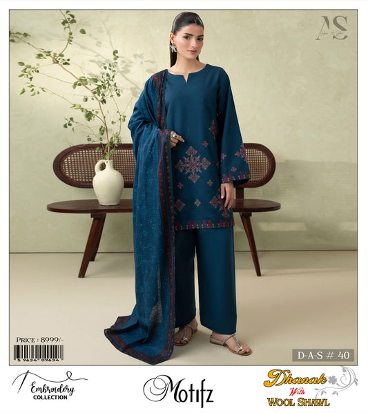 Winter collection  🧶 3pc collection Brand -    MOTIFZ  Code -     AS- 40