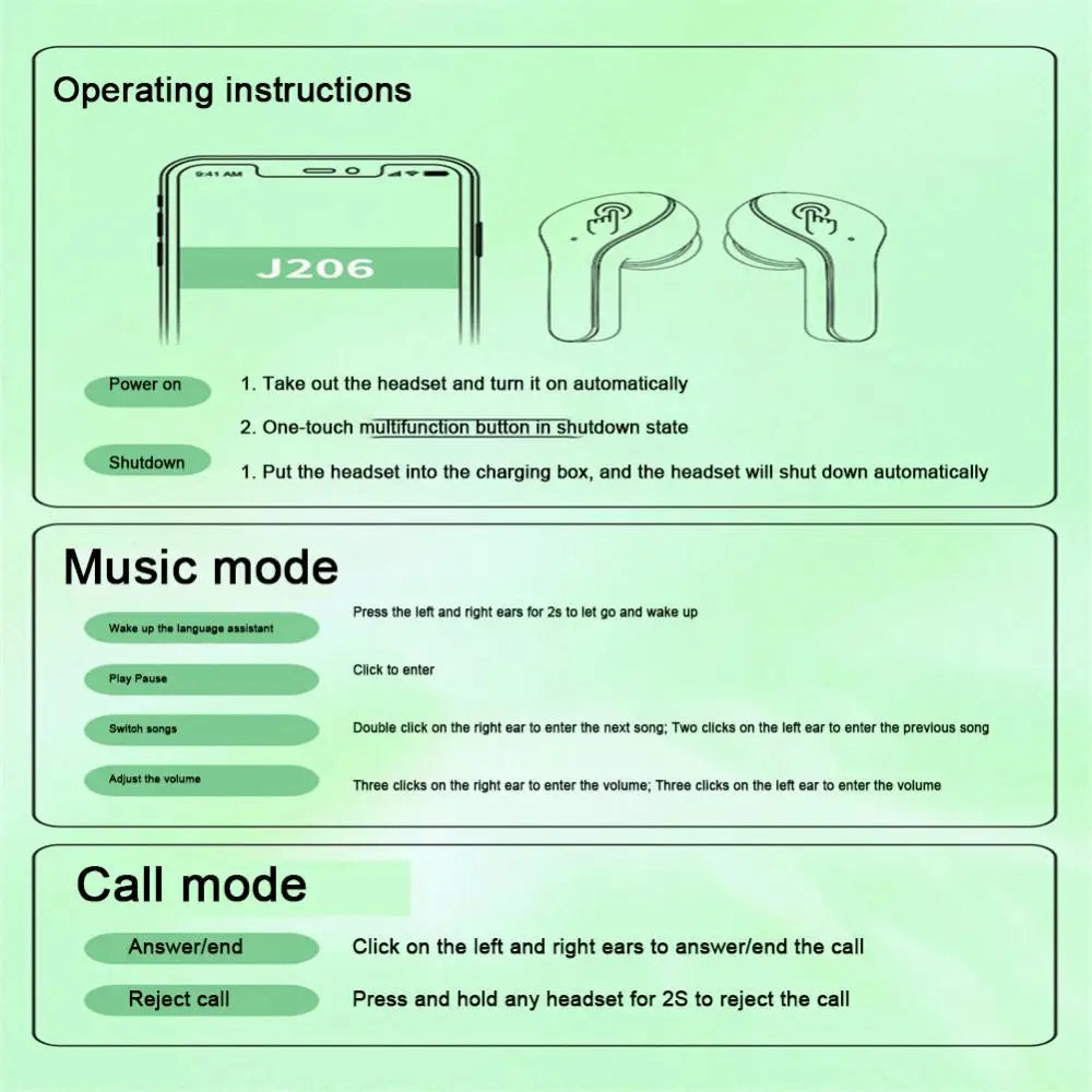 RYRA TWS Bluetooth 5.1 Earphones With Charging Box Wireless Headphone Stereo Sports Transparent Digital Display Earbuds Headsets