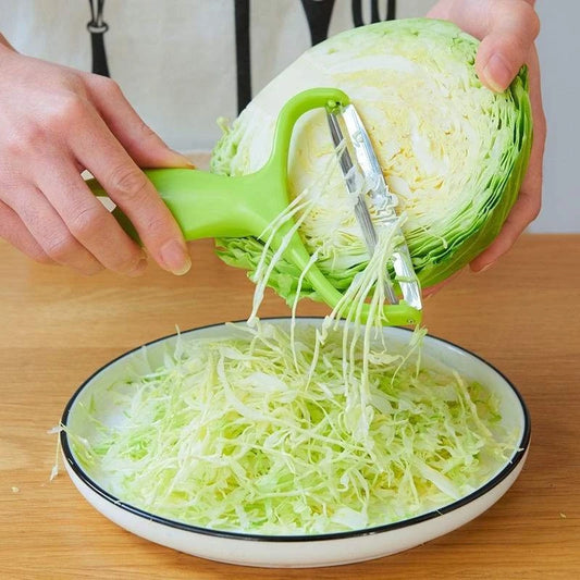 2pcs 3-in-1 Multifunctional Vegetable Peeler Grater Slicer Stainless Steel Wide Mouth Blade ABS Handle Cucumber Carrot Potato