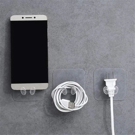 1-10 Pcs Wall Storage Hook Punch-free Power Plug Socket Holder Kitchen Stealth Hook Wall Adhesive Hanger Bathroom